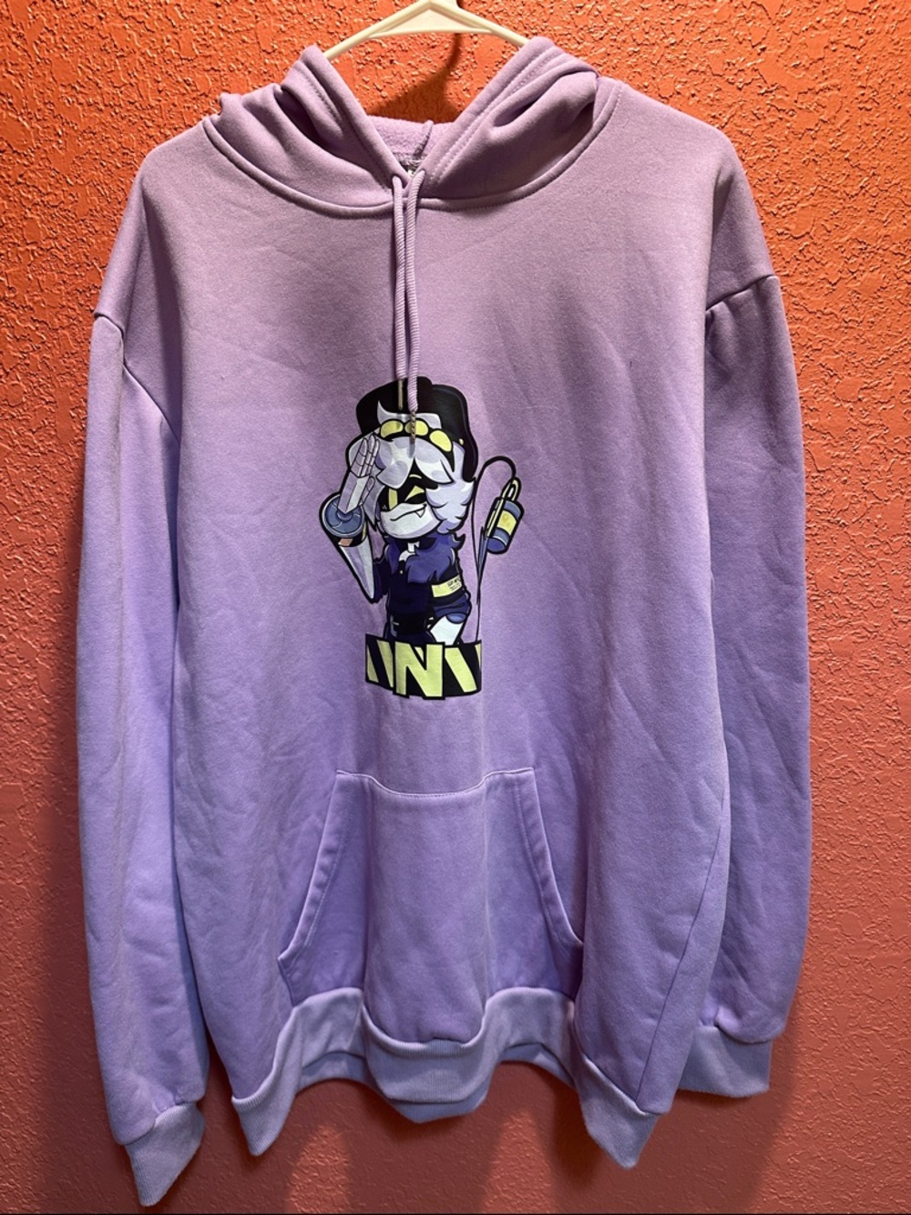 Lavender Graphic Hoodie Sweatshirt - Unbranded
